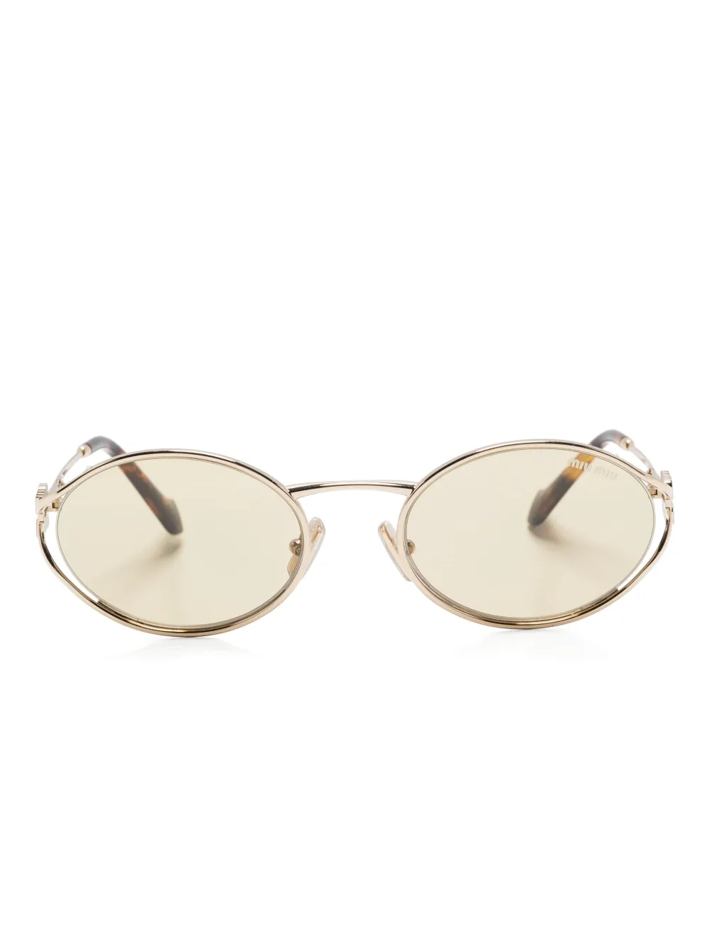 Miu Eyewear oval-frame sunglasses Goud
