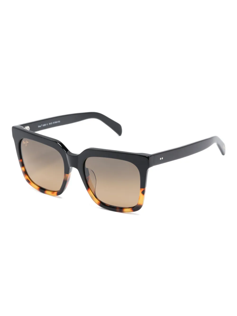 Maui Jim Rooftops square-frame sunglasses - Zwart
