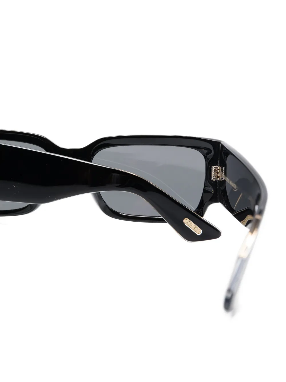 Oliver Peoples Zonnebril met rechthoekig montuur Zwart