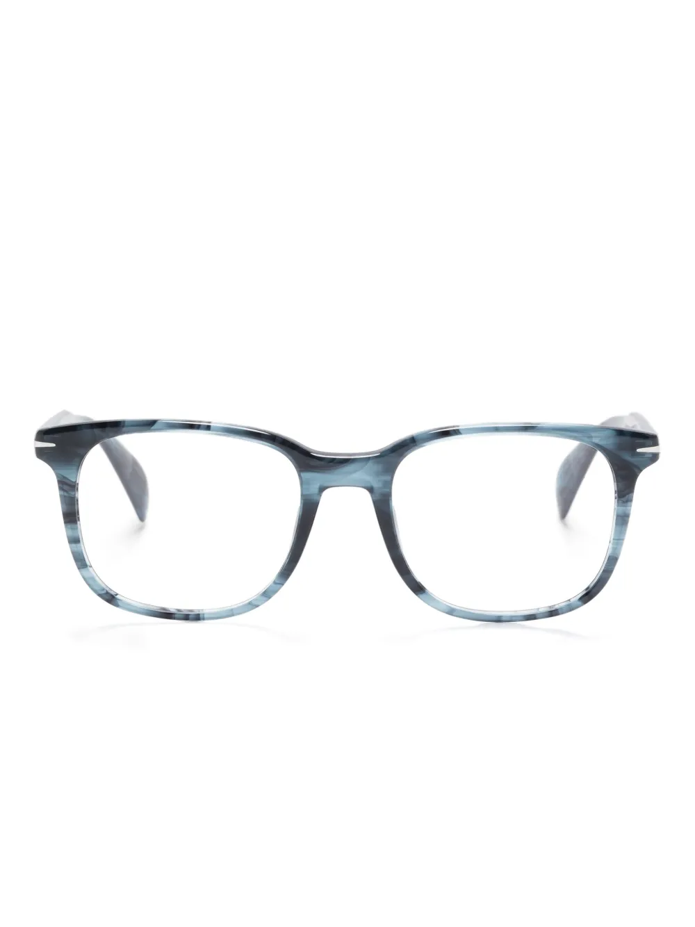 Eyewear by David Beckham rectangle-frame acetate glasses - ブルー Eyewear by David Beckham rectangle-frame acetate glasses - ブルー