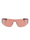 Gucci Eyewear crystal-embellished shield sunglasses - Red
