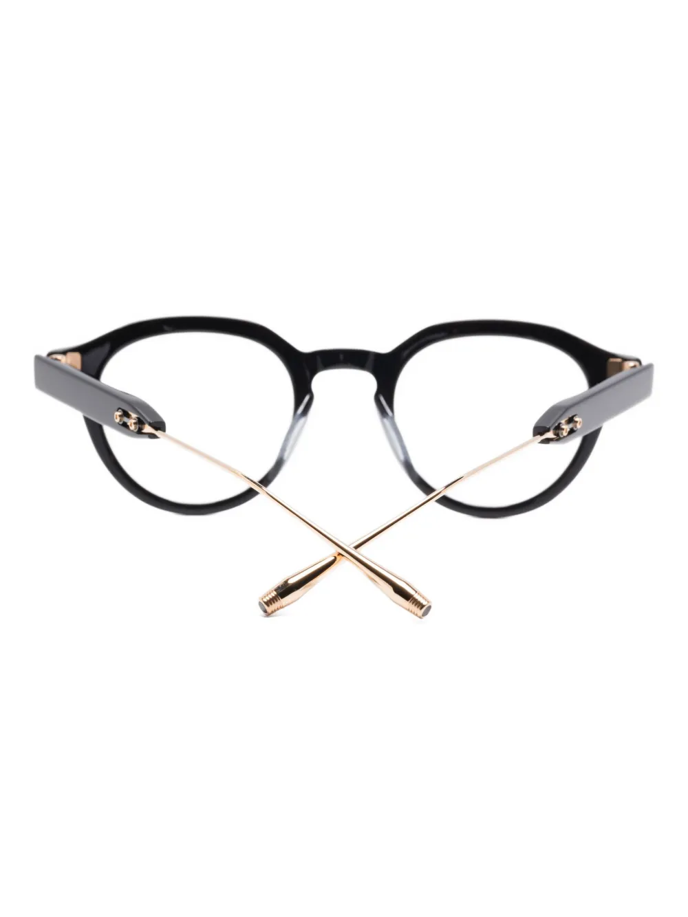  Akoni Wise Three Round Glasses - Black 