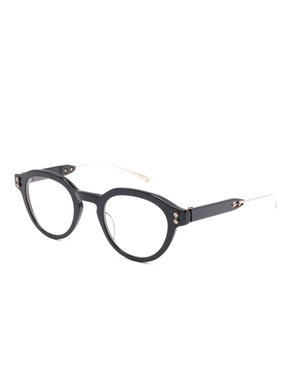 Akoni Wise Three bril met rond montuur Zwart