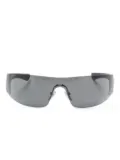 Gucci Eyewear crystal-embellished shield sunglasses - Black