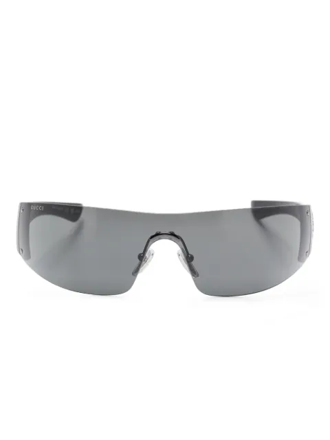 Gucci Eyewear crystal-embellished shield sunglasses