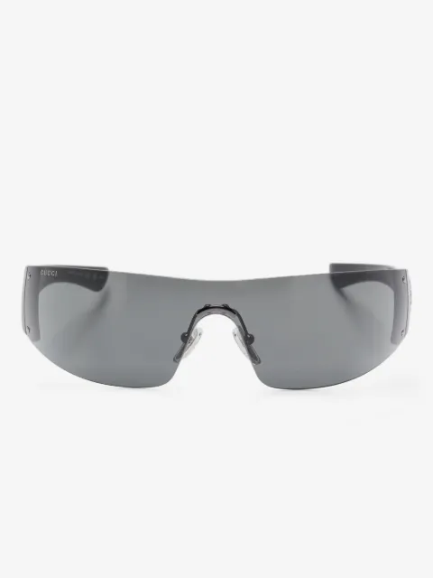 Gucci Eyewear Shield-Sonnenbrille mit Kristallen