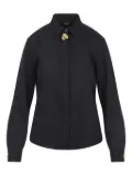 Fabiana Filippi gold-button wool shirt - Black