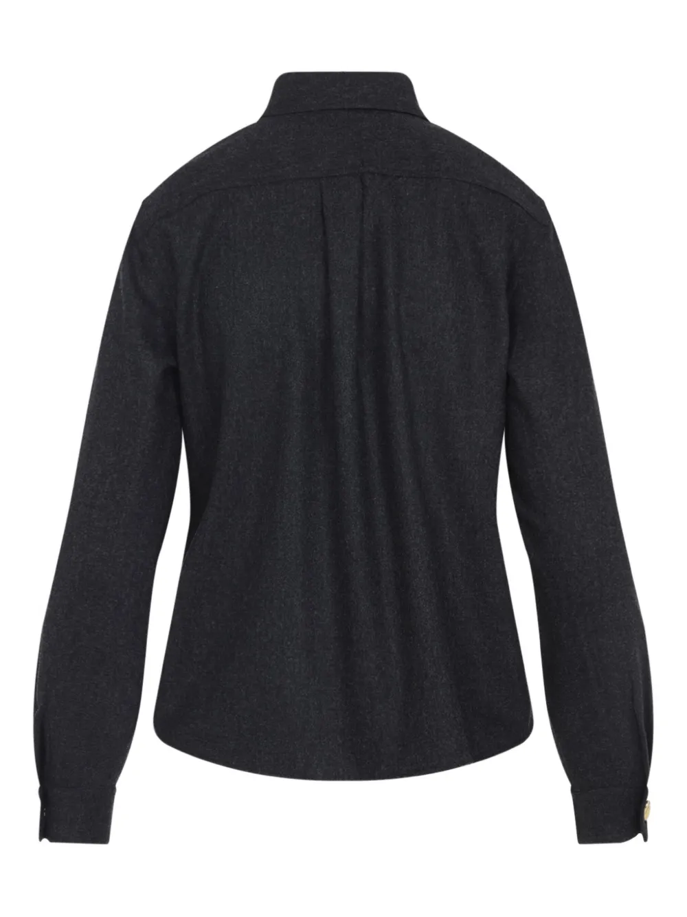 Fabiana Filippi gold-button wool shirt - Zwart