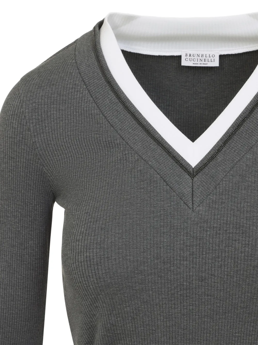Brunello Cucinelli Top met V-hals Grijs