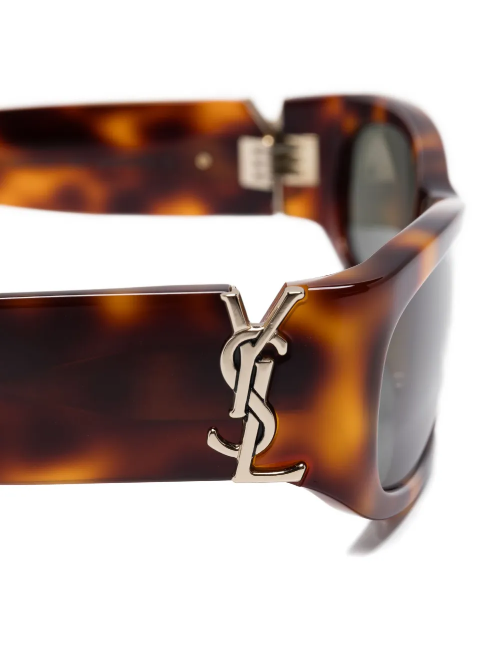 Saint Laurent Eyewear rectangle logo-embellished sunglasses Bruin