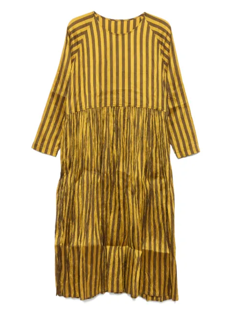 Christian Peau striped pleated dress