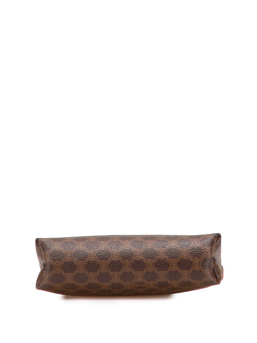 Pre-owned Celine 2000 Macadam Coated Canvas Pouch In Brown