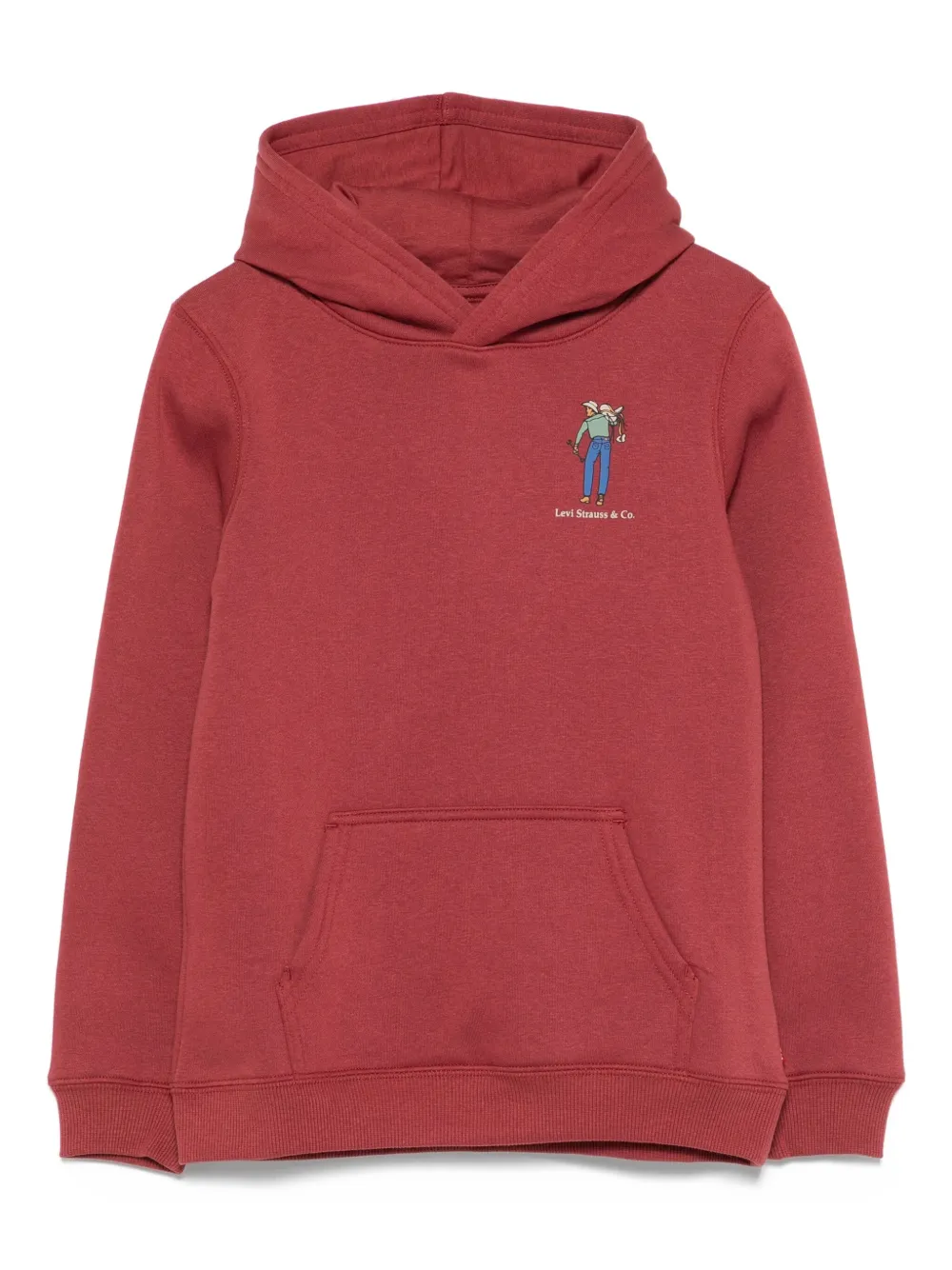 Levi's Kids Hoodie met print Rood