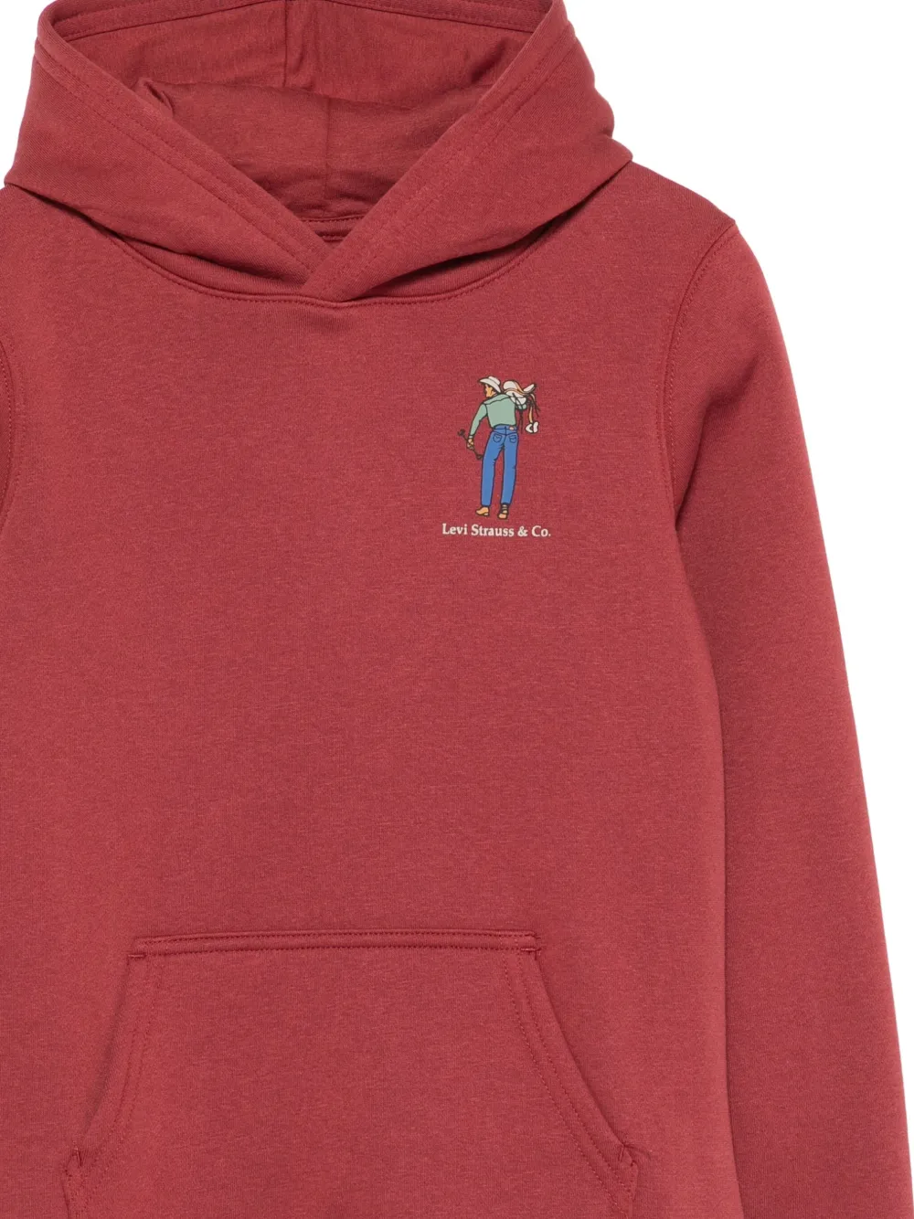 Levi's Kids Hoodie met print Rood