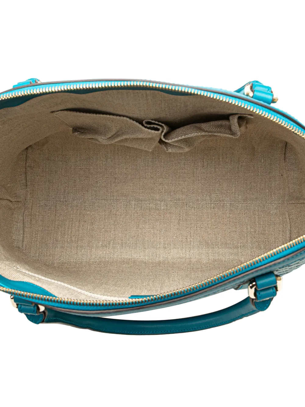 Pre-owned Gucci 2016-2025 Large Microssima Dome Satchel In Blue