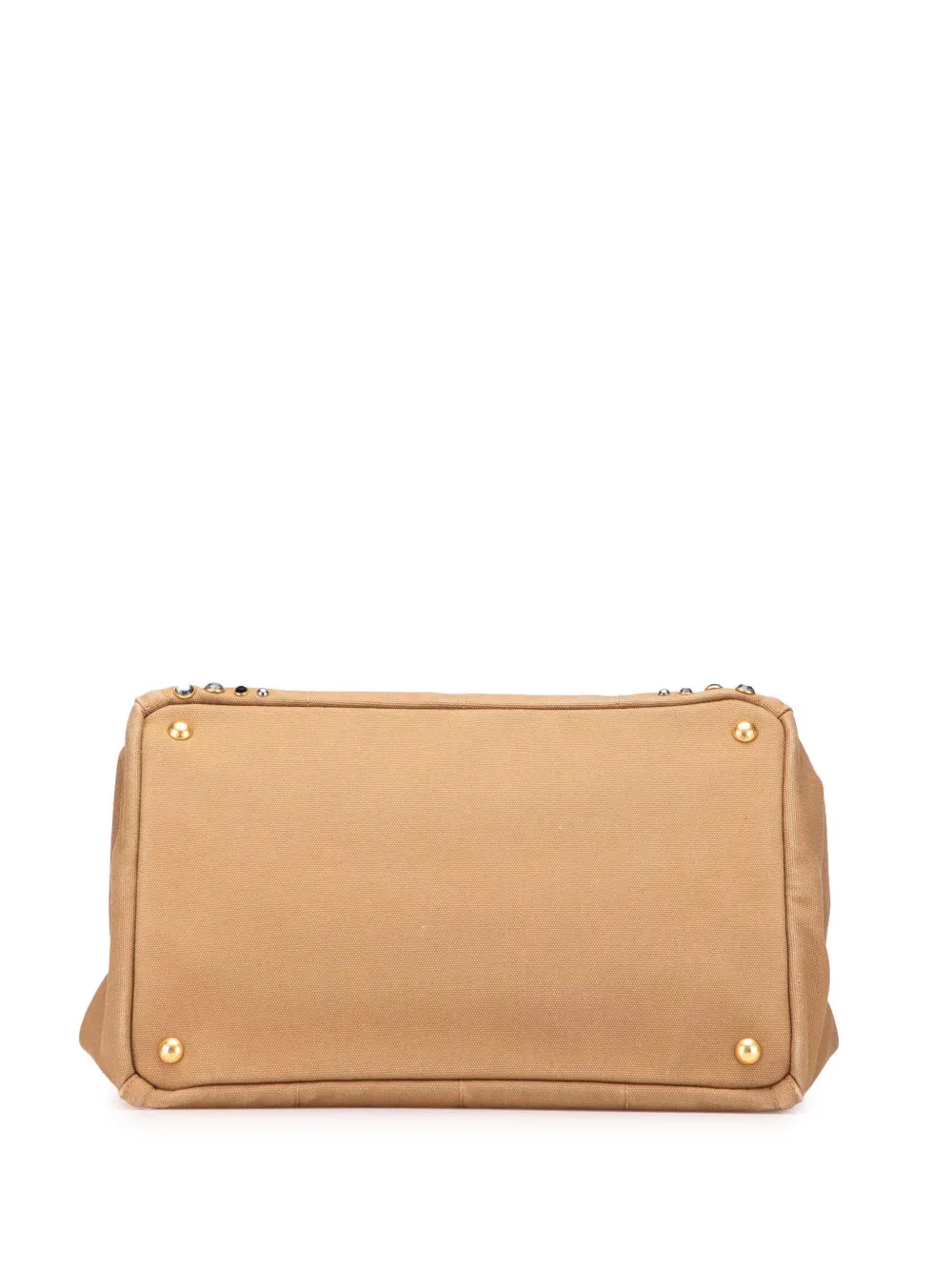 Pre-owned Prada 2013-2025 Canvas Canapa Bijoux Satchel In Brown