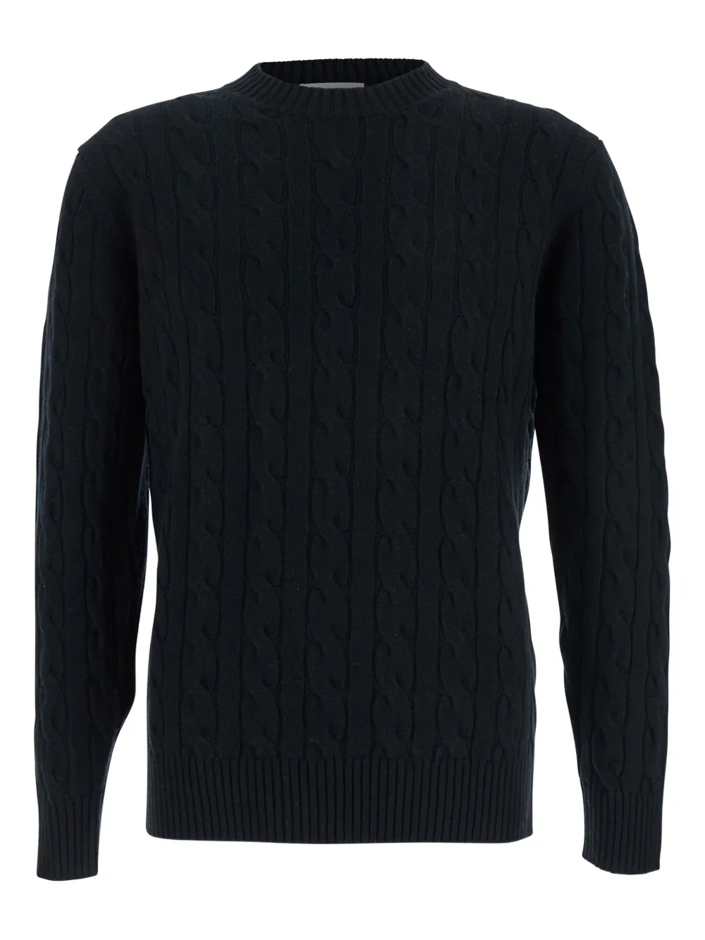 cable-knit crew-neck sweater