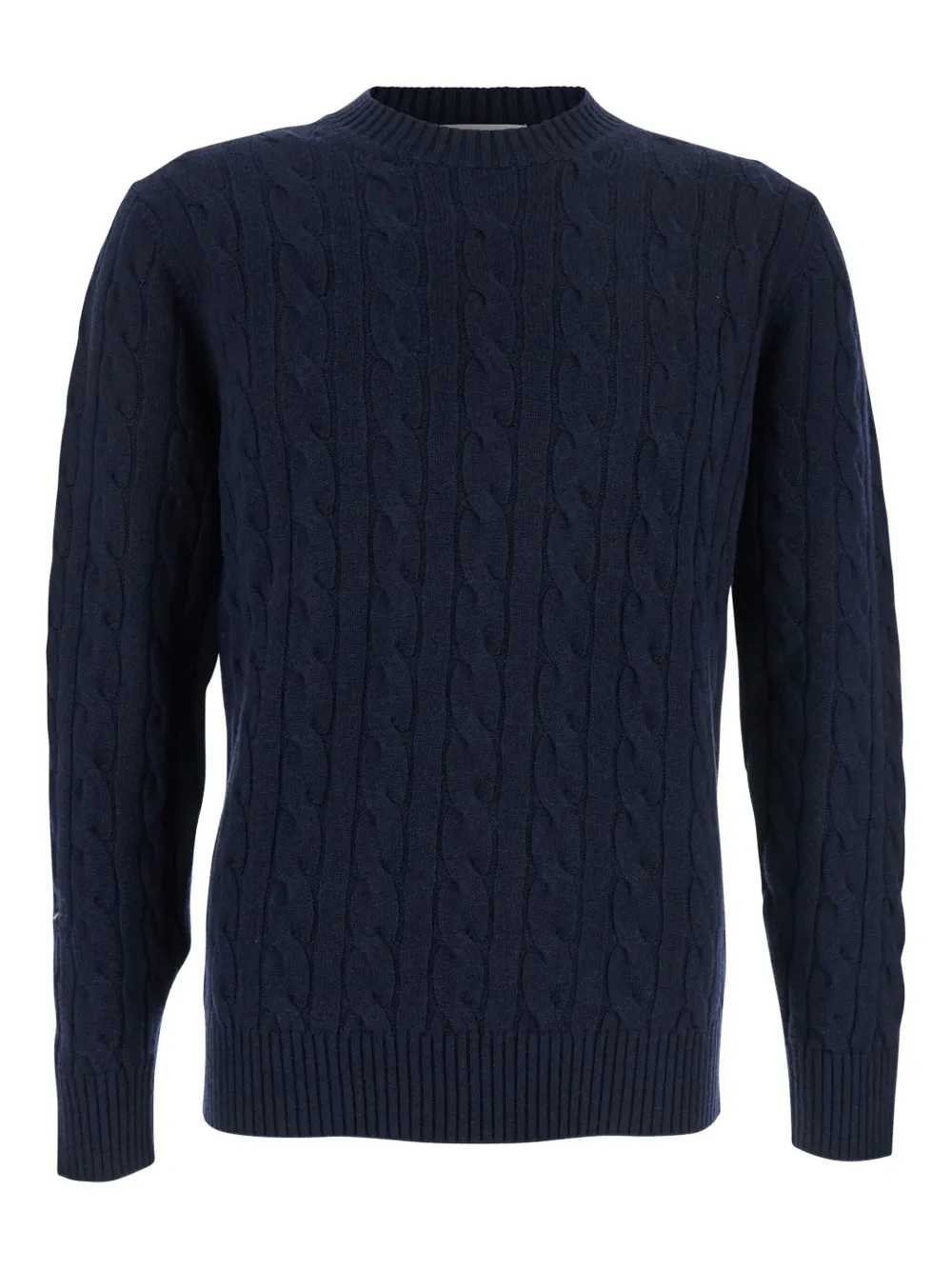 cable-knit crew-neck sweater