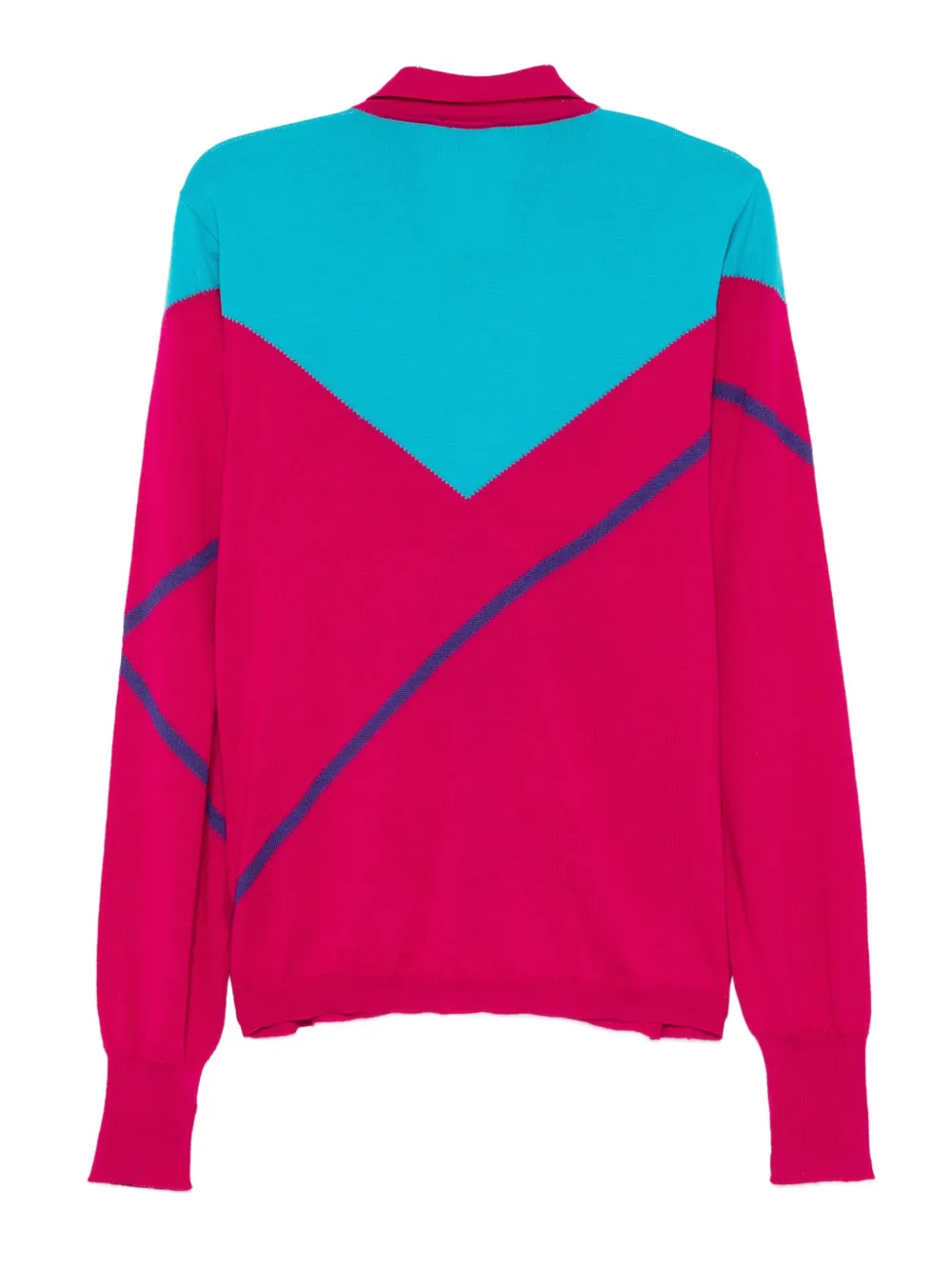 Versace Pre-Owned 2000s colour-block polo sweater | Image 2