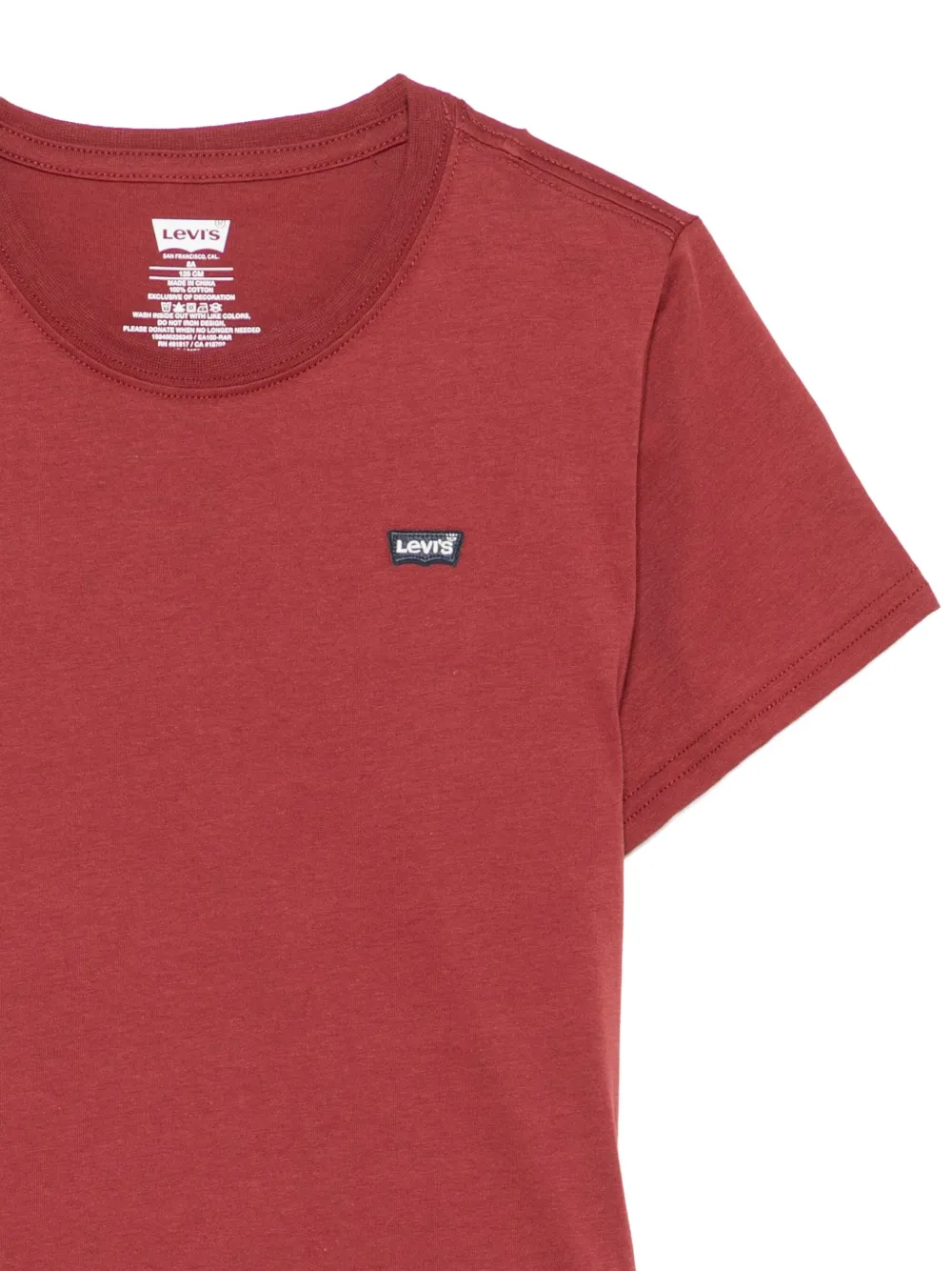 Levi's Kids Katoenen T-shirt met logo Rood