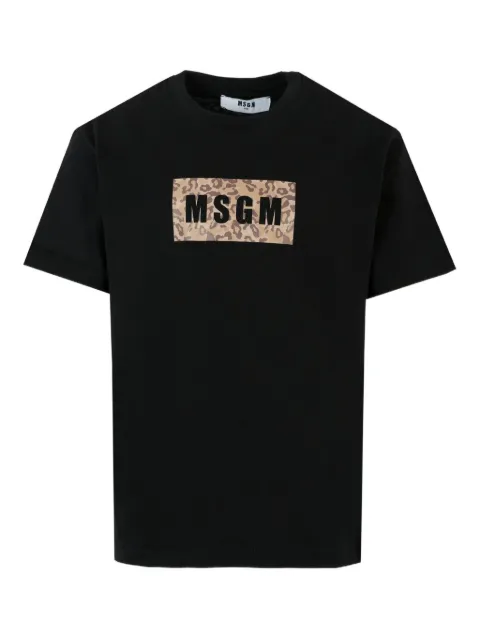 MSGM Kids leopard-print T-shirt