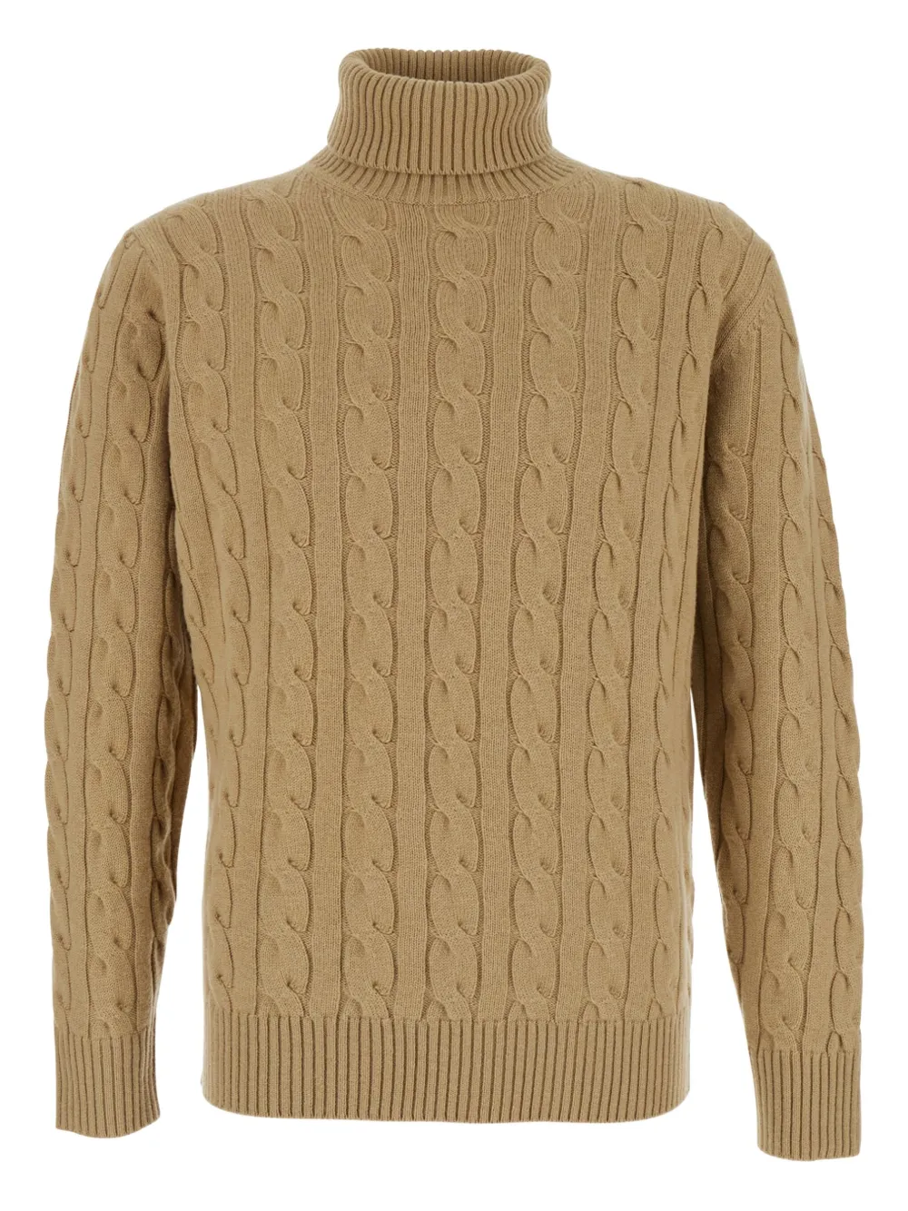 Kangra cable-knit turtleneck sweater Beige