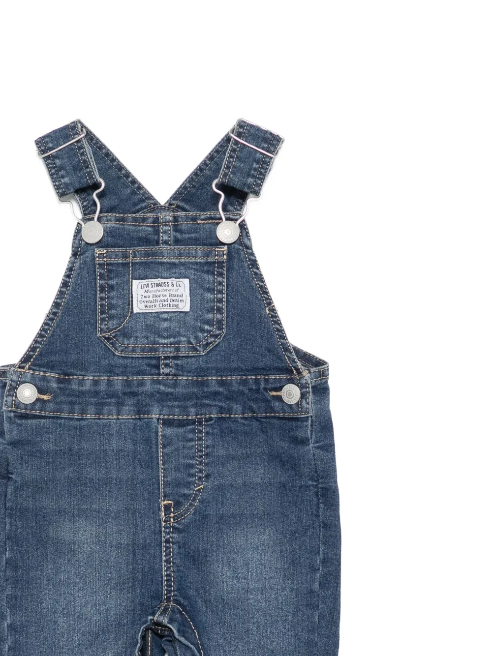 Levi's Kids Spijkertuinbroek met knoopsluiting Blauw