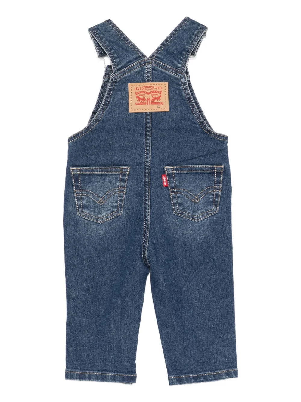 Levi's Kids Spijkertuinbroek met knoopsluiting Blauw