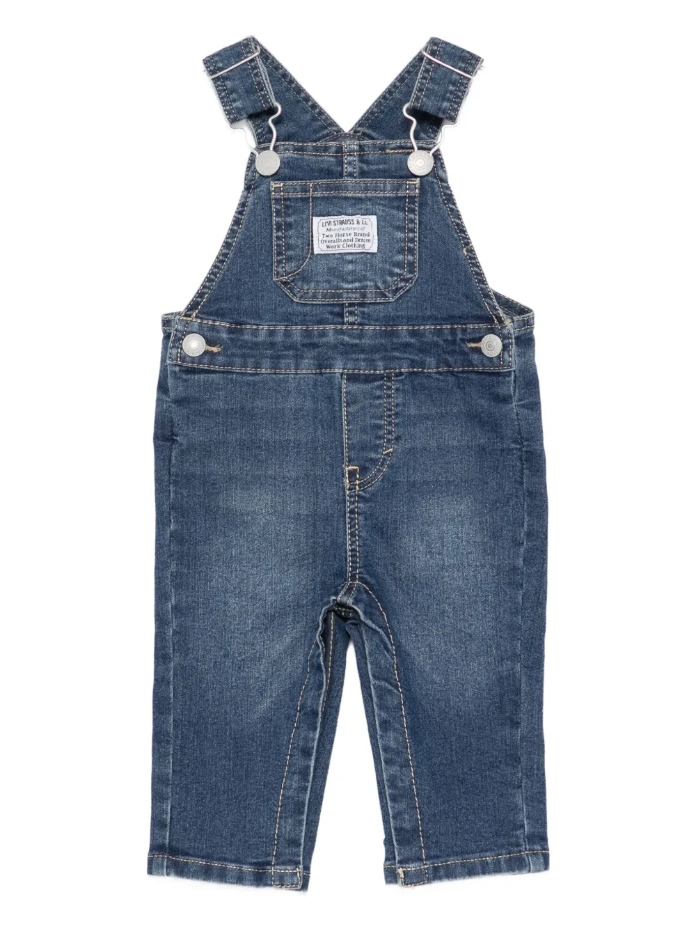 Levi's Kids Spijkertuinbroek met knoopsluiting Blauw