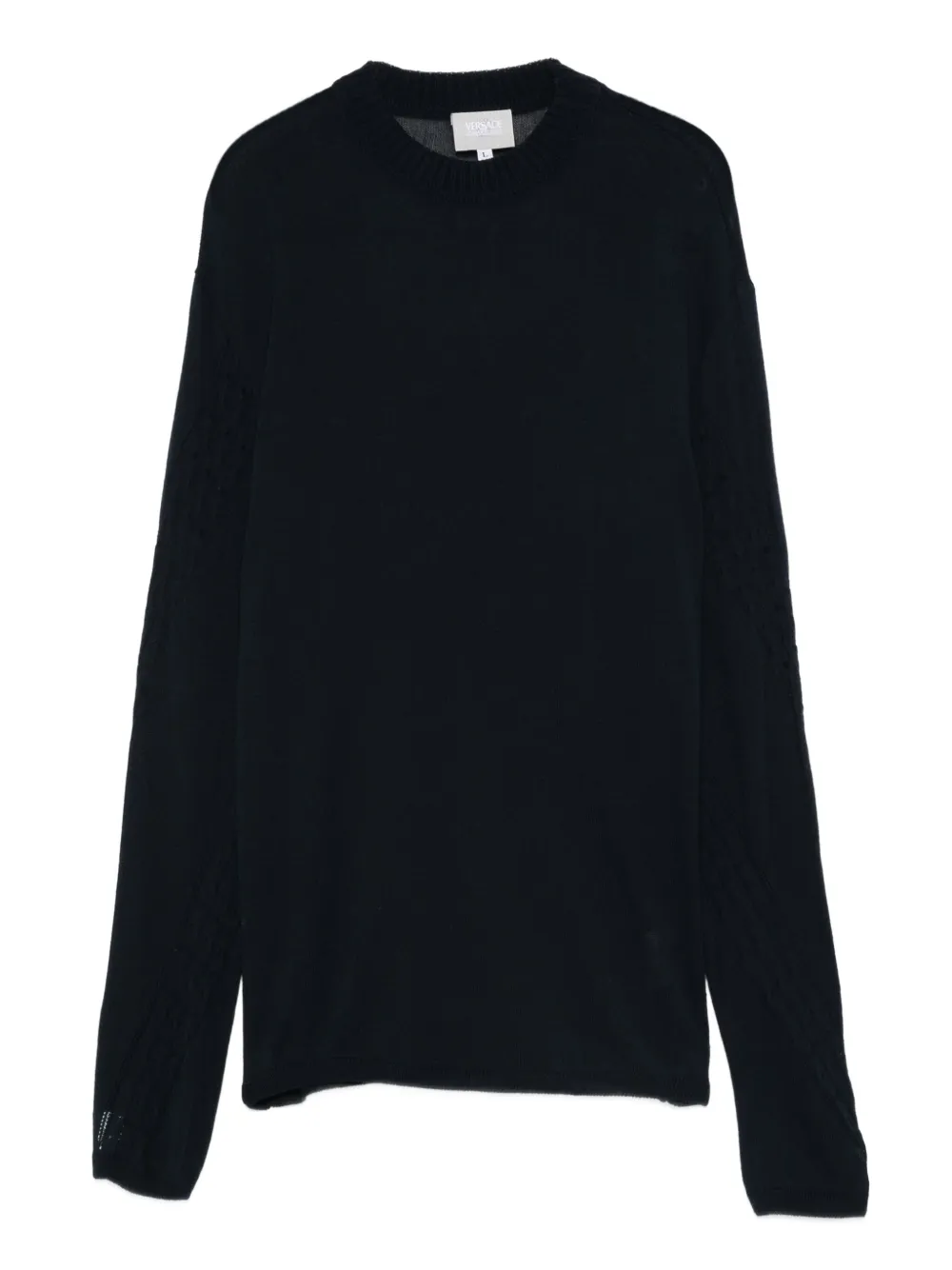 Versace Pre-Owned 2000s cable-knit sweater | Blue | Image 1