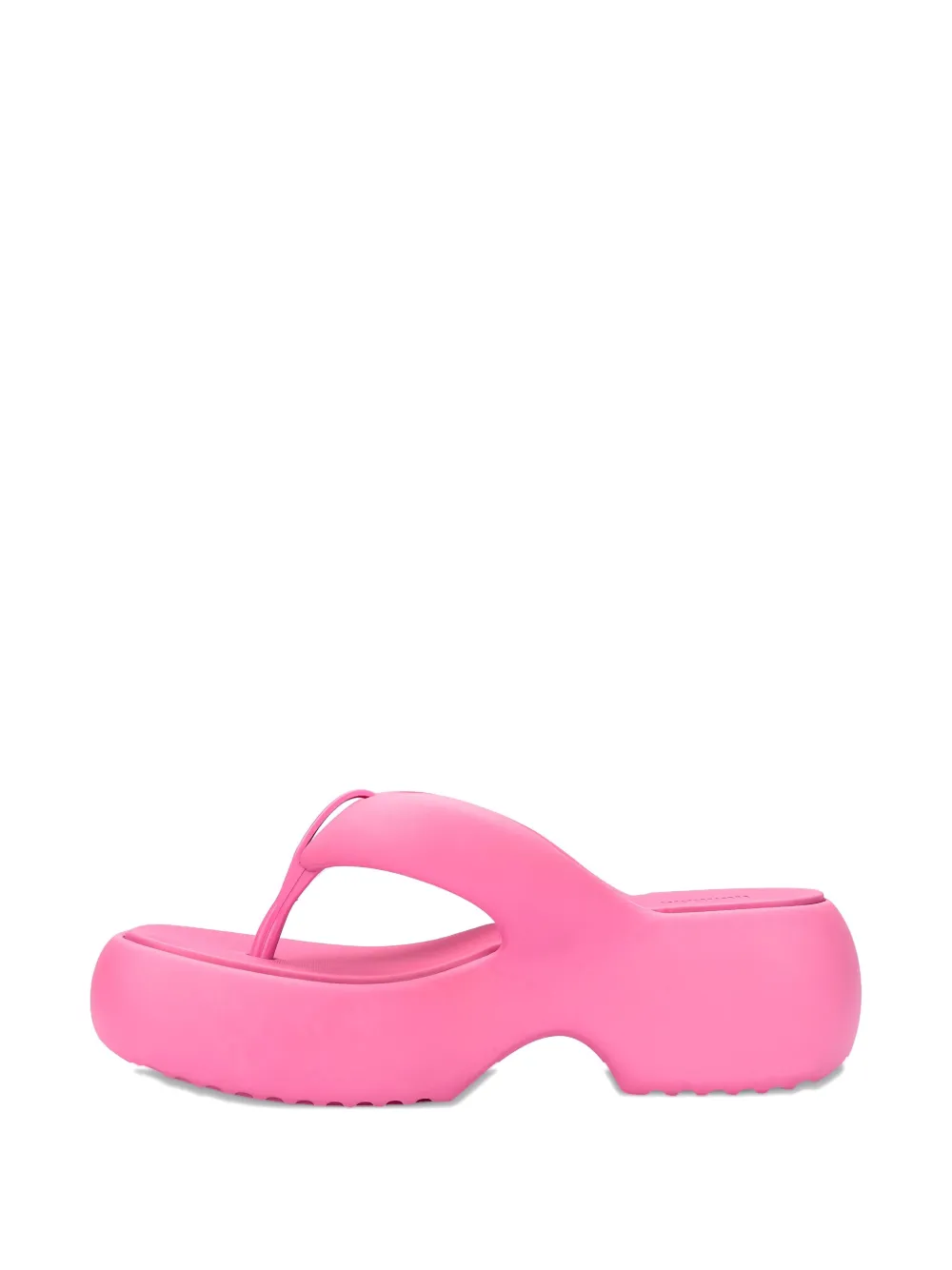 Melissa Free Fuzzy Platform Thong Flip-flops In Pink