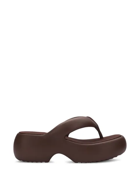 Melissa Free Fuzzy platform flip flops