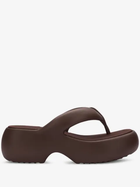 Melissa Free Fuzzy platform flip flops