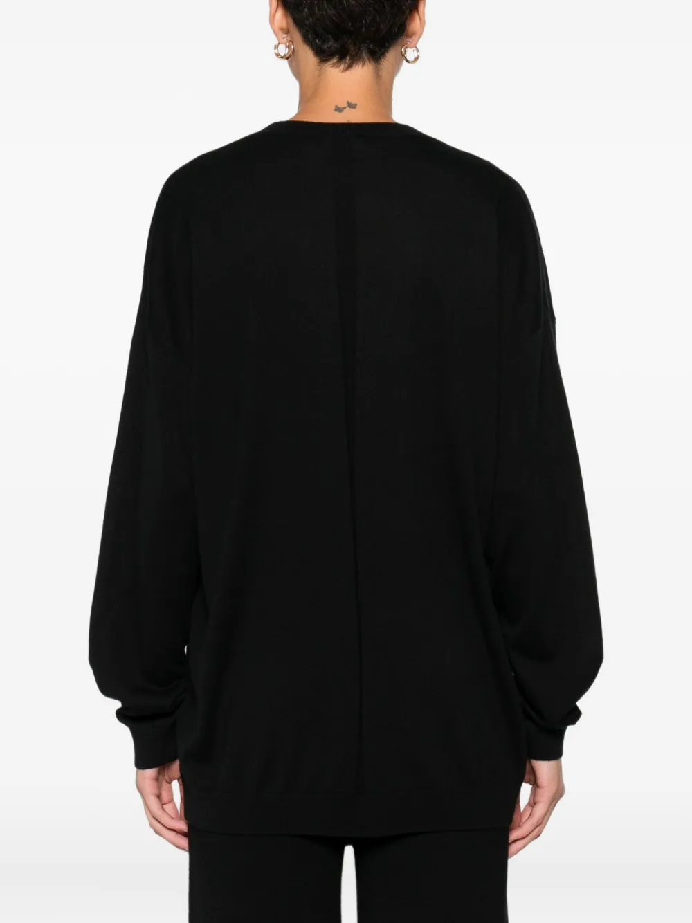 Alpha Studio Round-neck Jumper In Black