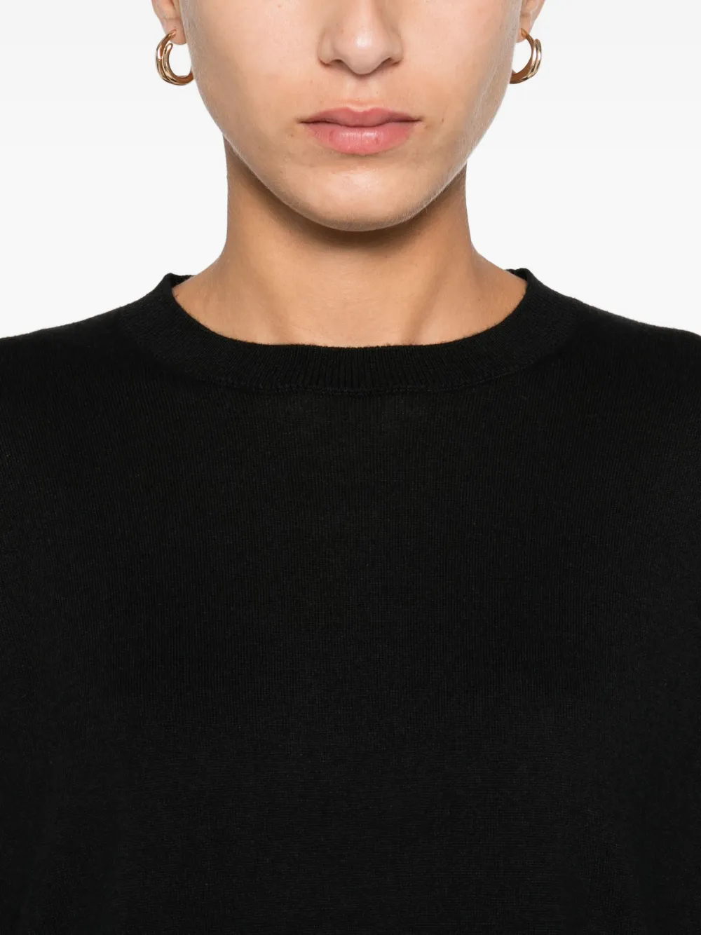 Alpha Studio Round-neck Jumper In Black
