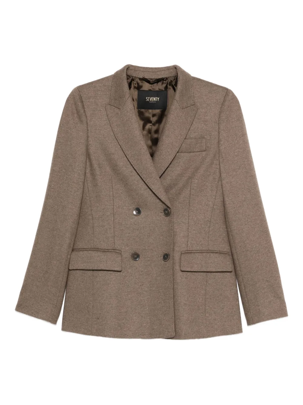 Seventy Wollen blazer met dubbele rij knopen Bruin