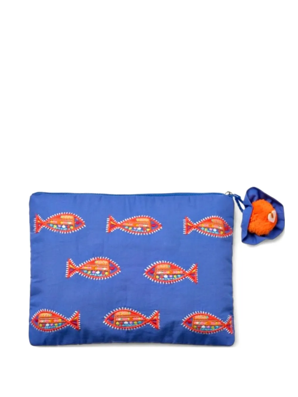NIMO WITH LOVE Ortiga Clutch mit Stickerei - Blau
