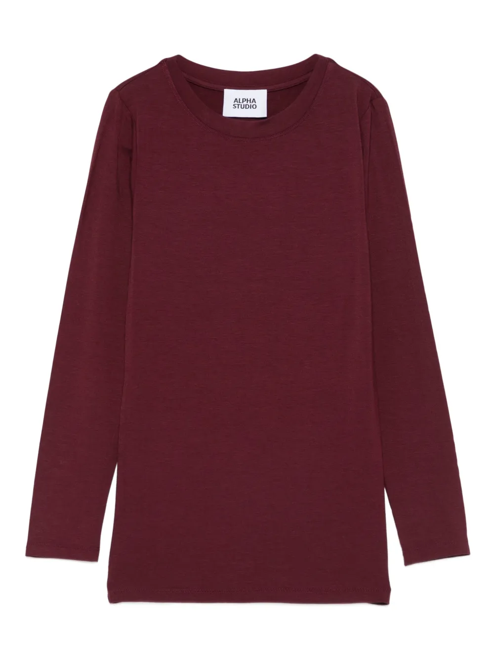 ALPHA STUDIO boat-neck long-sleeve T-shirt | Red | Image 1