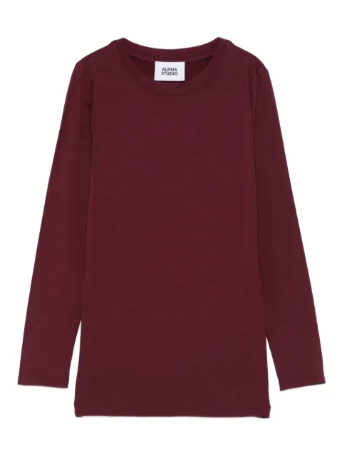 ALPHA STUDIO boat-neck long-sleeve T-shirt