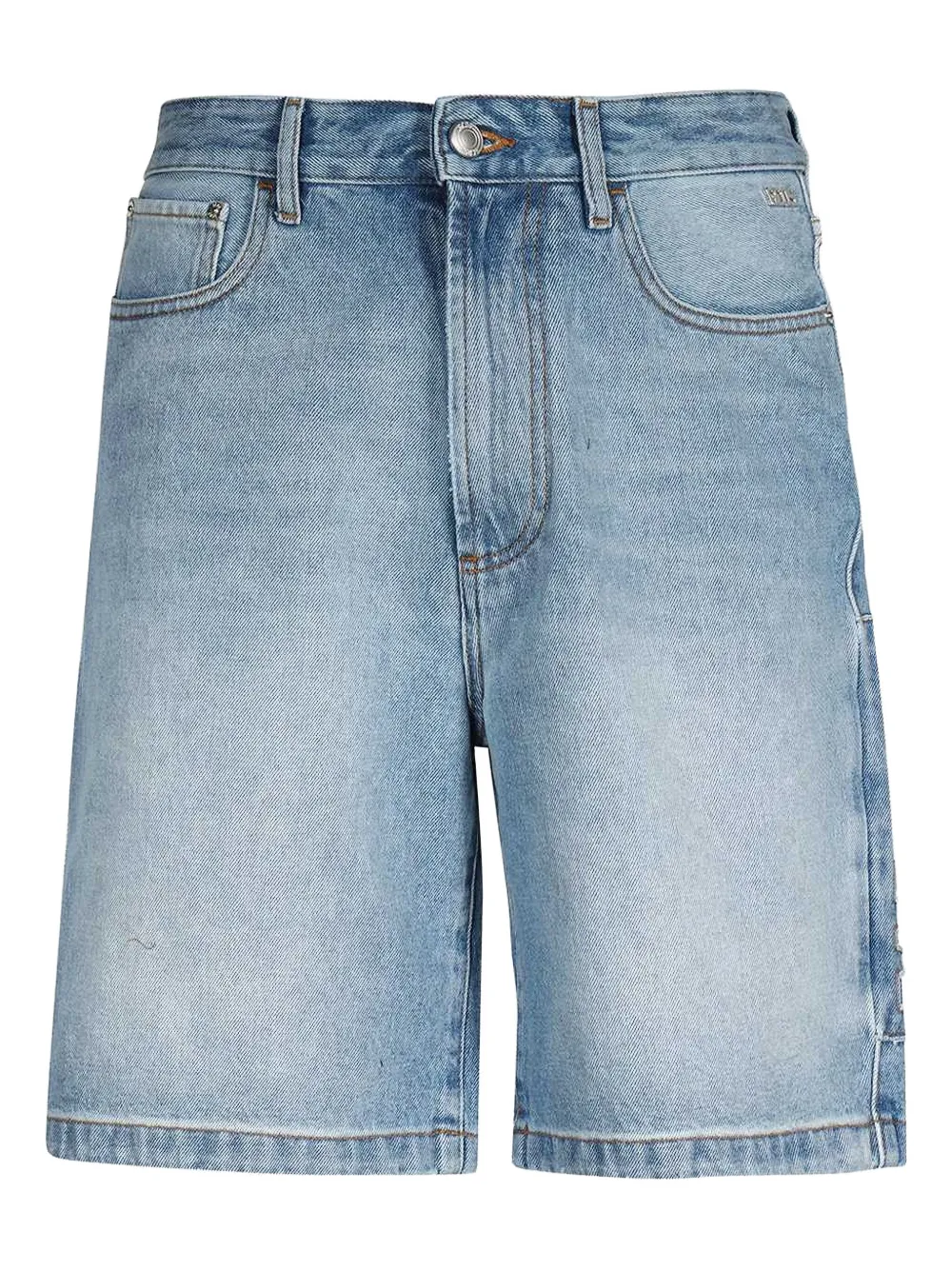 logo-patch denim shorts