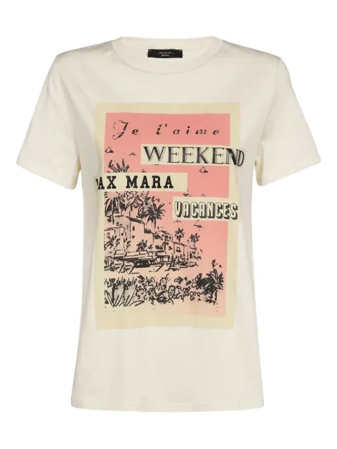Weekend Max Mara playera con estampado gráfico