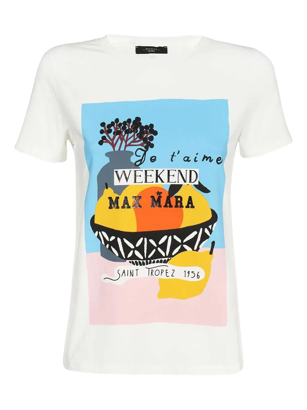 fruit-print cotton-blend T-shirt