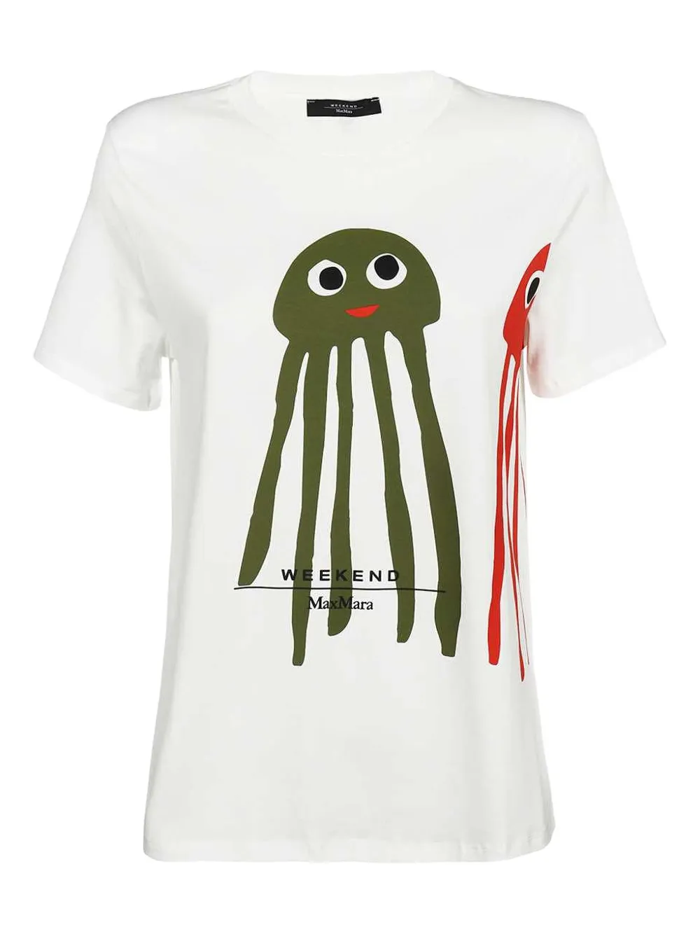 Weekend Max Mara jellyfish-print cotton T-shirt Wit