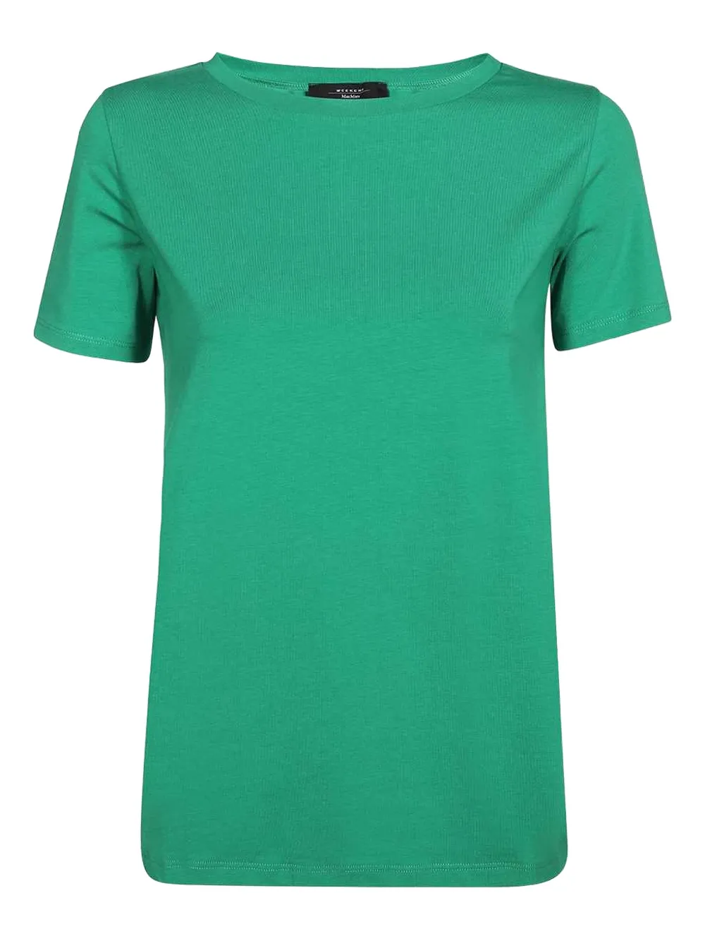 ribbed-neckline T-shirt