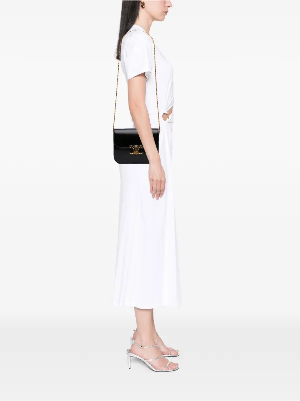 CELINE カレッジ トリオンフ ショルダーバッグ_Shiny Calfskin Céline Pre-Owned 2023 シャイニーカーフ カレッジ トリオンフ