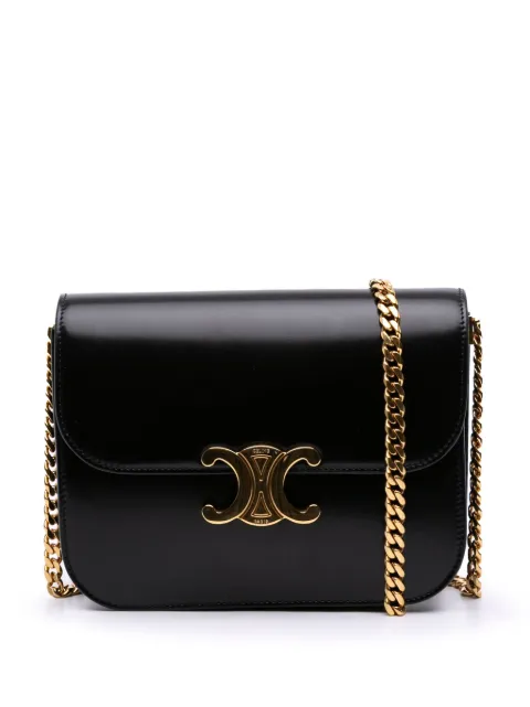 Celine Pre-Owned 2023 Shiny Calfskin College Triomphe crossbody bag