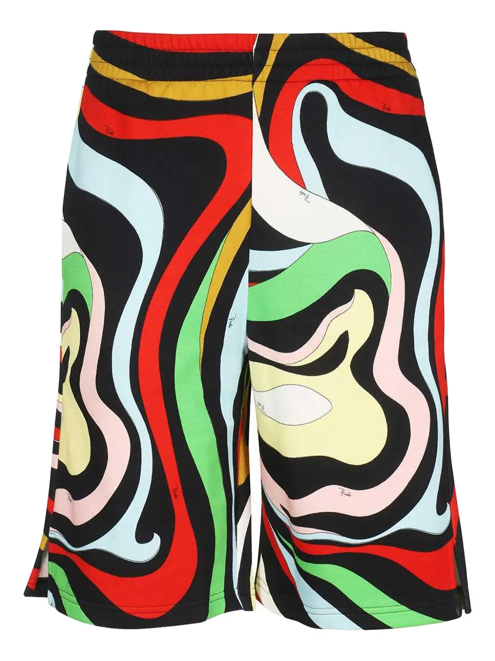 PUCCI swirl-print elastic-waist shorts Zwart