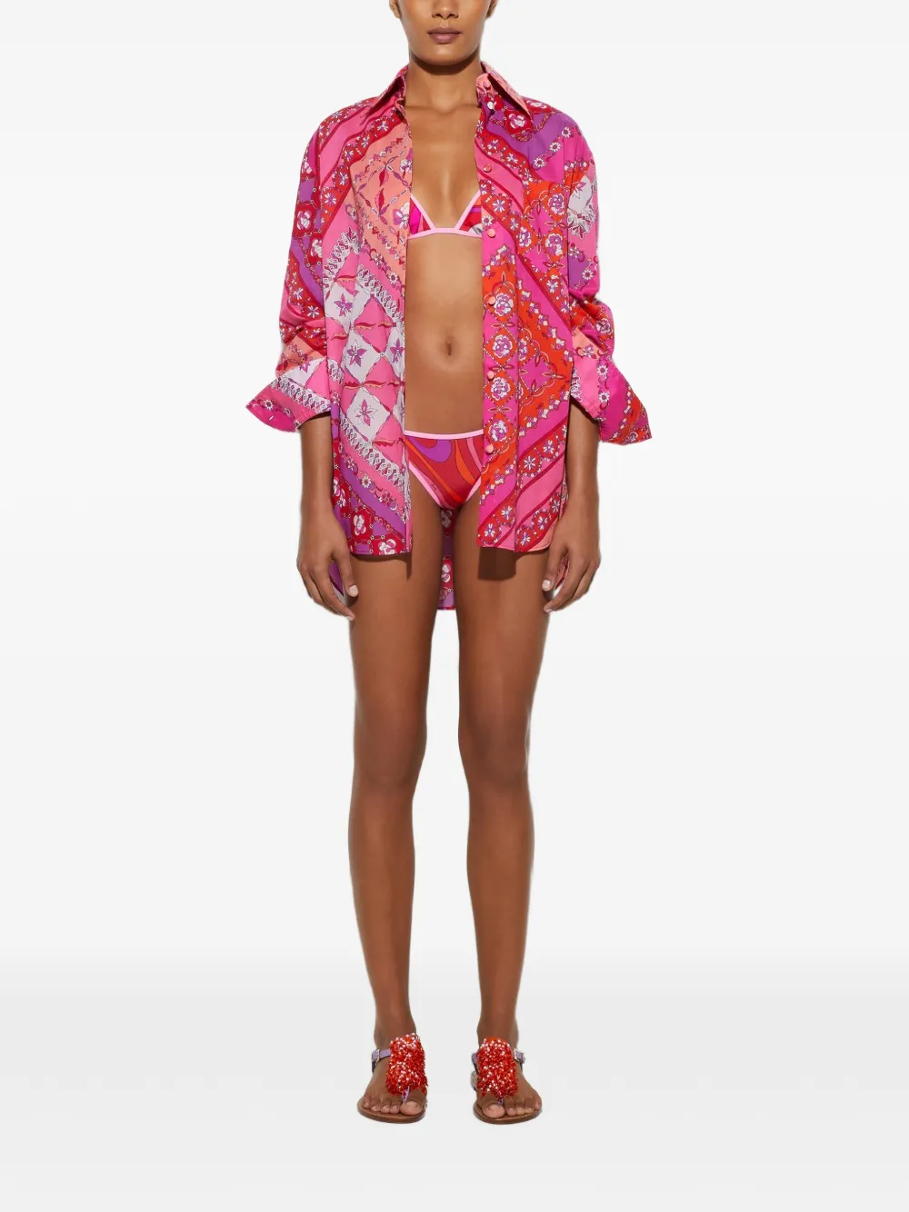 PUCCI Festa blouse met print Roze