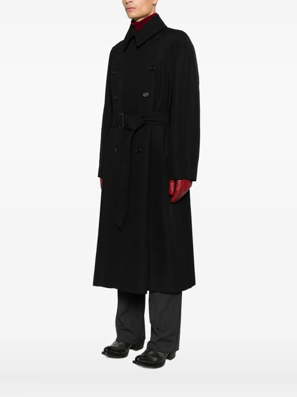 Saint Laurent Jas met ceintuur Zwart