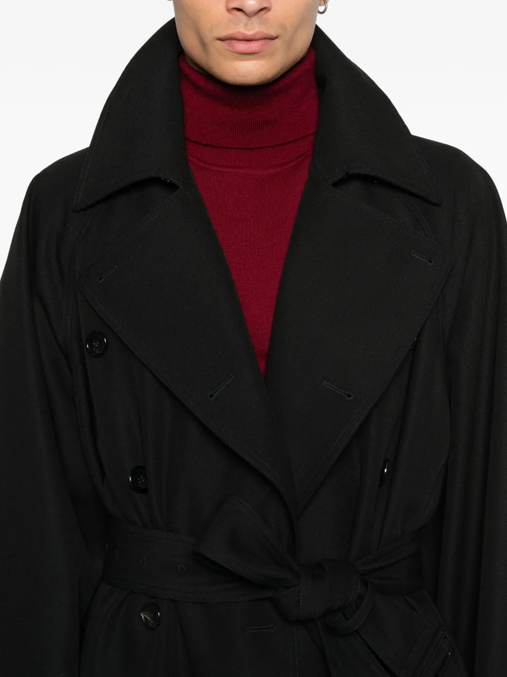 Saint Laurent Jas met ceintuur Zwart